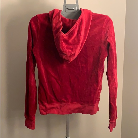 Dark red Juicy velour zip-up jacket - Picture 2 of 4